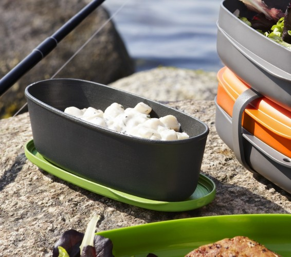 SnapBox Oval 2li Kapaklı Kutu Mavi_Fuşya