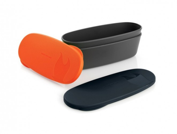 SnapBox Oval 2li Kapaklı Kutu Mavi_Fuşya