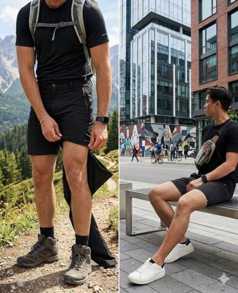 Unisex Likralı Şort Pantolon