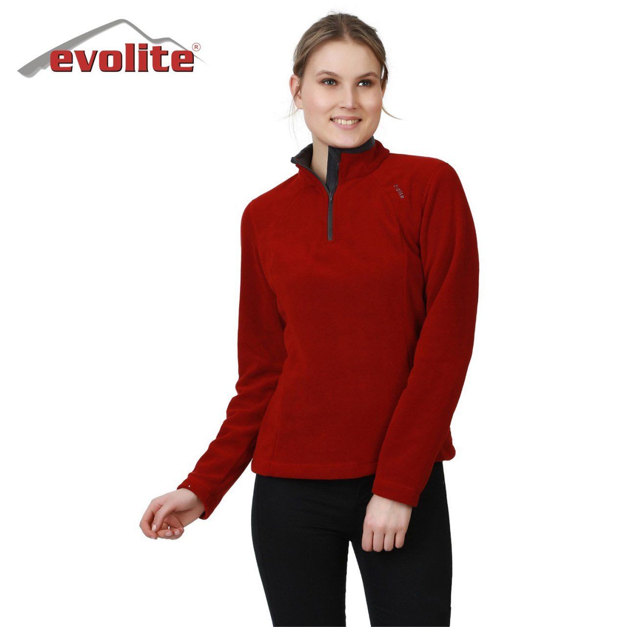 Evolite Fuga Kadın Mikro Polar Sweater - Bordo M