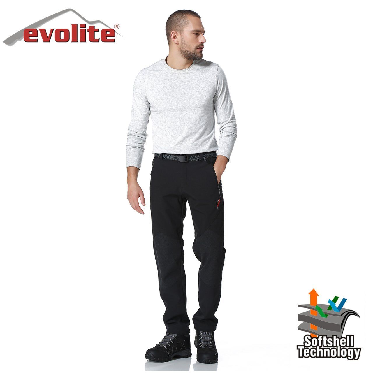 Evolite Erkek Blackhole Softshell Pantolon M