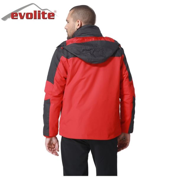 Evolite Diva Erkek 3in1 Gri/Kırmızı Mont S