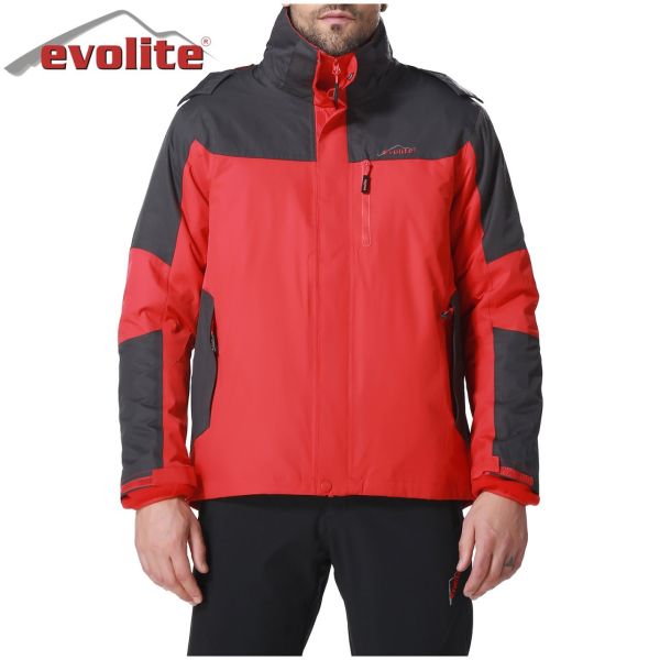 Evolite Diva Erkek 3in1 Gri/Kırmızı Mont S