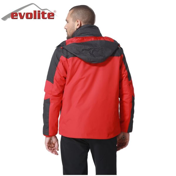 Evolite Diva Erkek 3in1 Gri/Kırmızı Mont XXXL