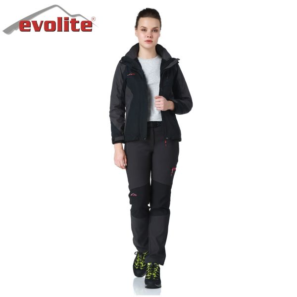 Evolite Diva Kadın 3in1 Gri/Siyah Mont XS