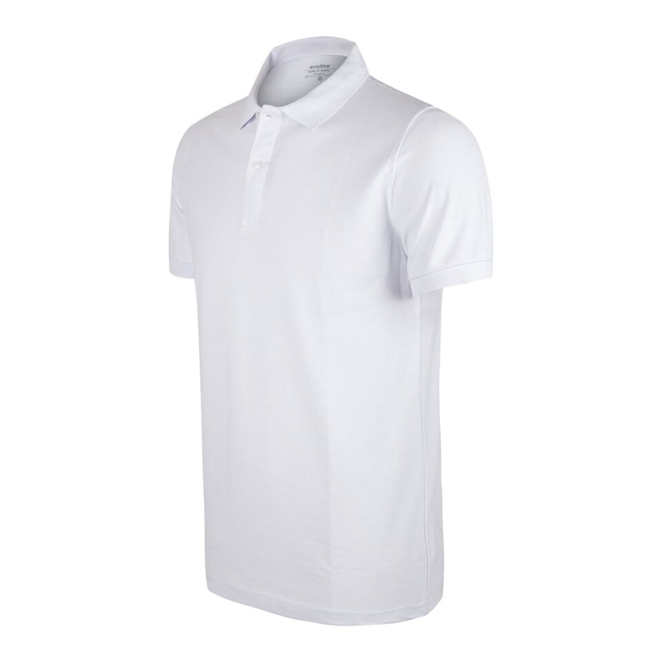 Evolite DeepRaw Erkek Polo T-Shirt- Beyaz