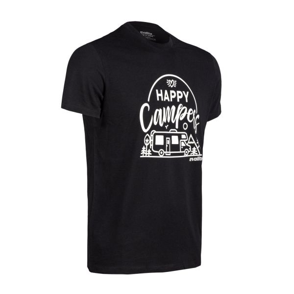 Evolite Happy Campers T-shirt-Siyah L
