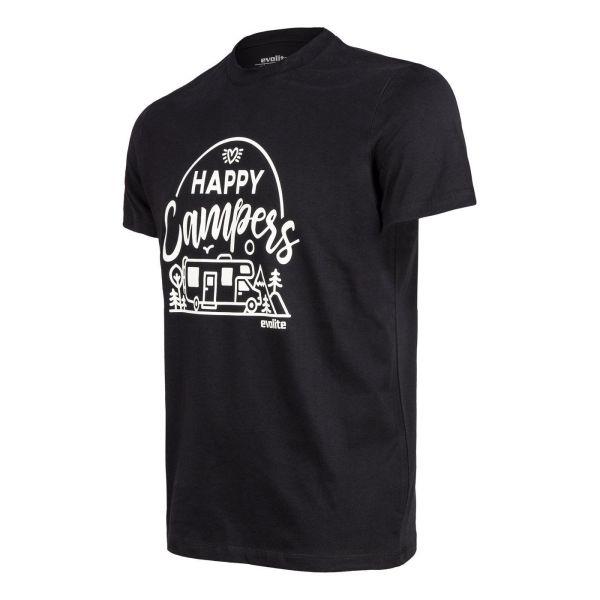 Evolite Happy Campers T-shirt-Siyah L