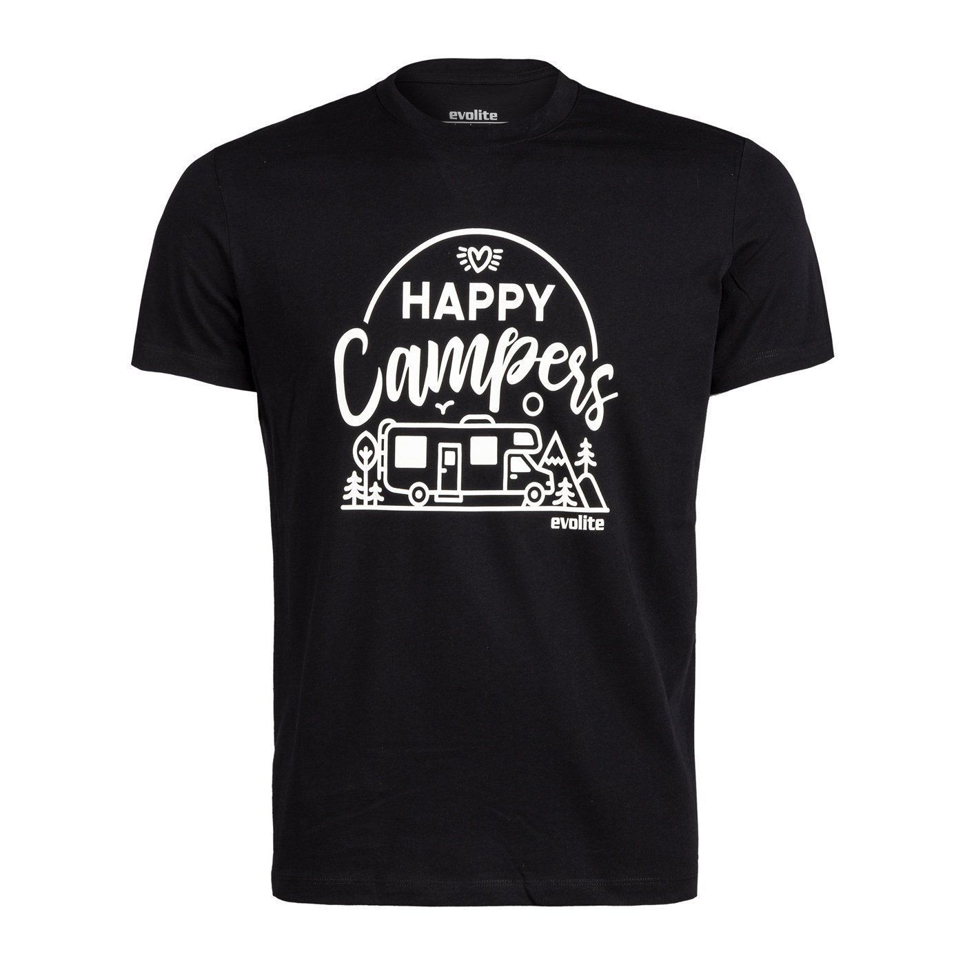 Evolite Happy Campers T-shirt-Siyah XXL