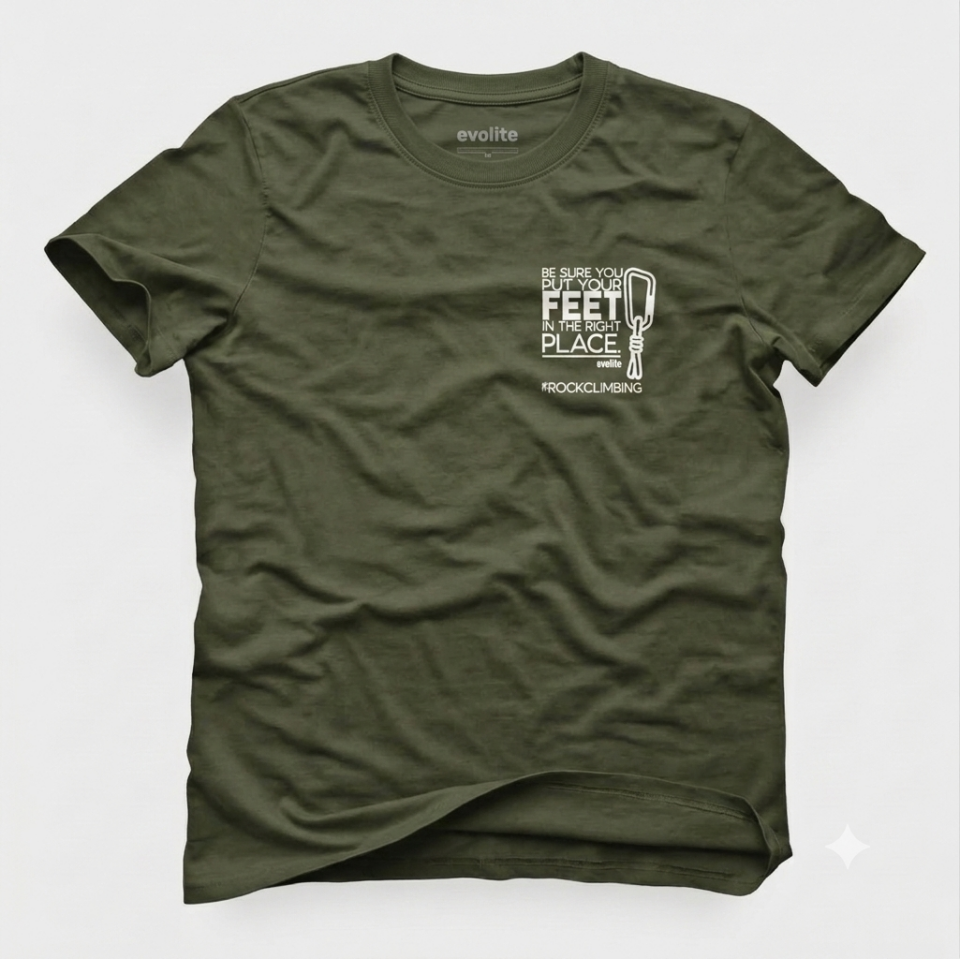Evolite Rock Climbing T-shirt-Haki M