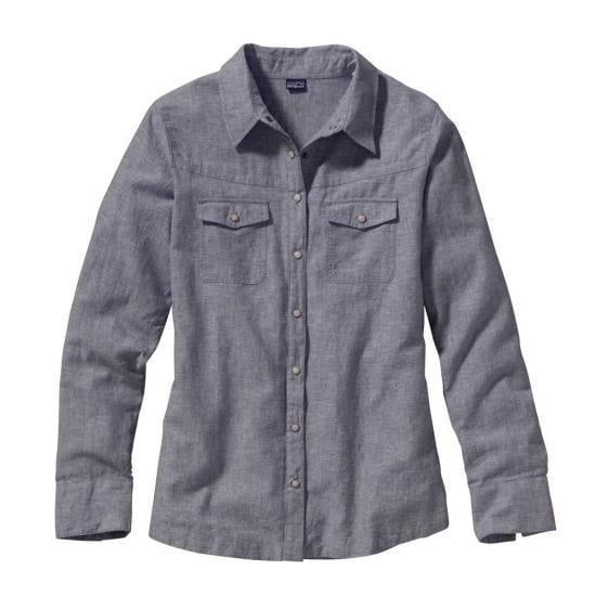 Patagonia Highlands Uzun Kollu Bayan Gömlek Gri - S