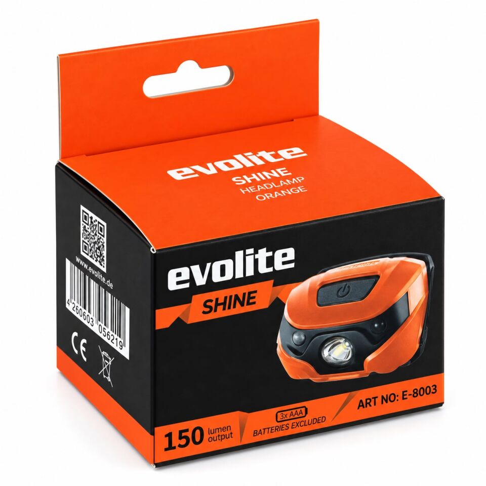 Evolite Shine 150 lm Kafa Lambası - Turuncu