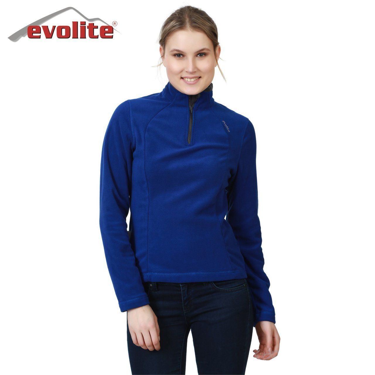 Evolite Fuga Kadın Mikro Polar Sweater - Mavi XS