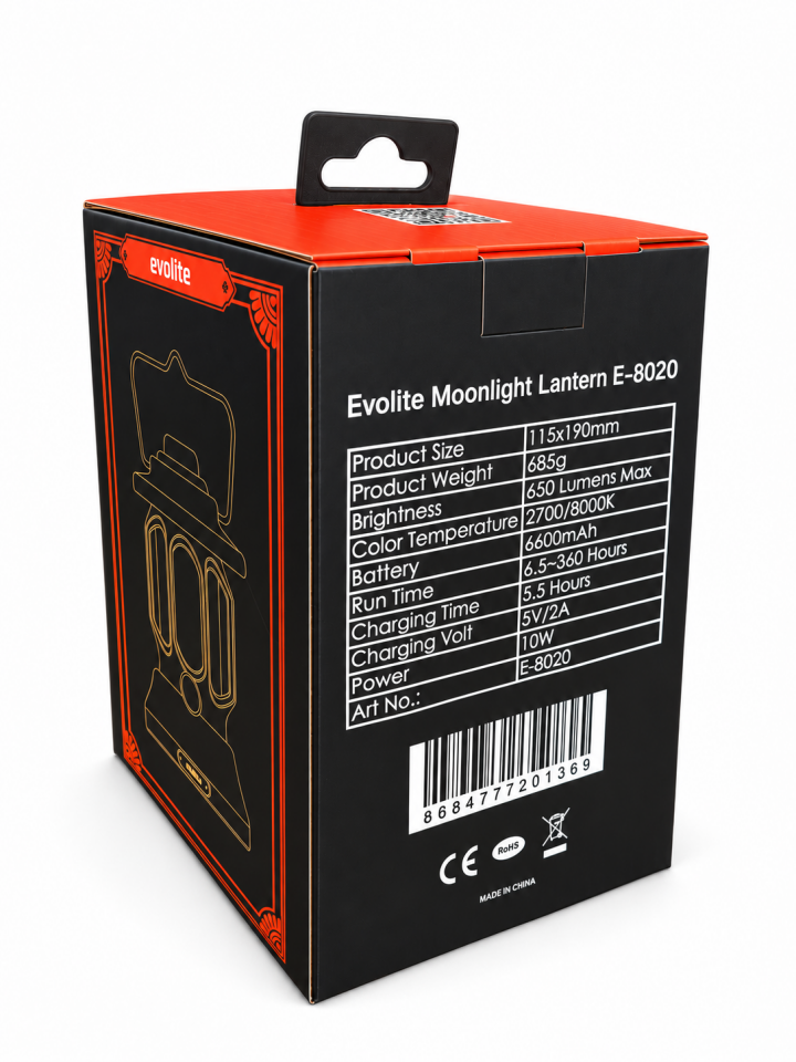 Evolite MoonLight 650 lm Şarjlı Kamp Lambası
