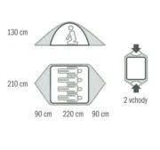 Husky Boyard Klasik  4 Kişilik Çadır Çift girişli