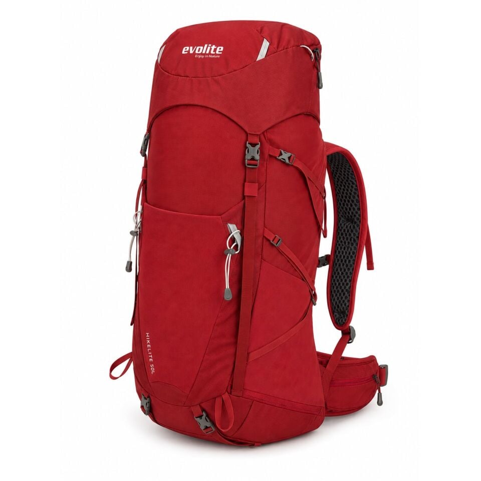 Evolite HikeLite 50L Su Geçirmez Sırt Çantası - Kırmızı