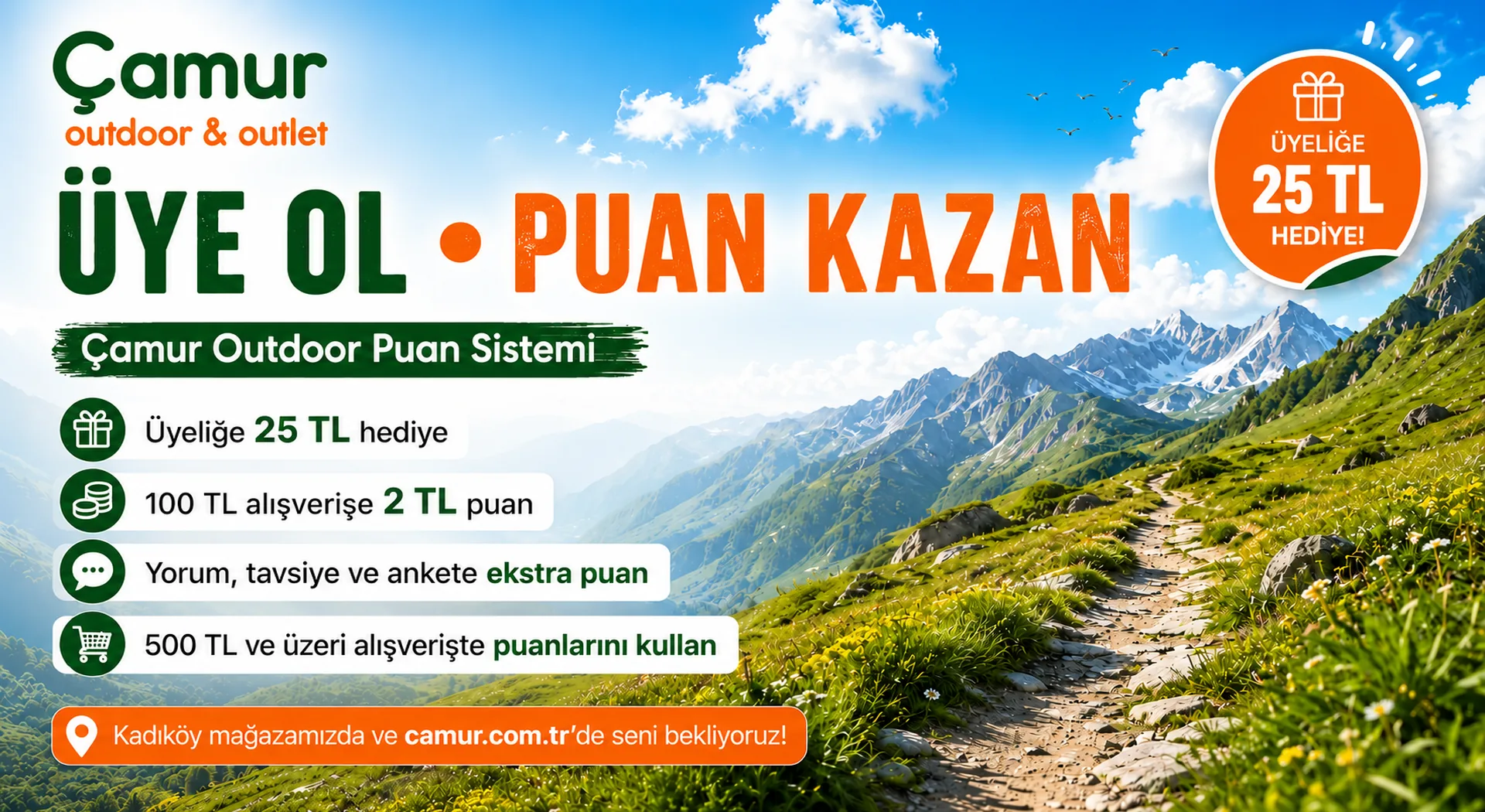 Çamur Outdoor kamp ve outdoor ekipmanları